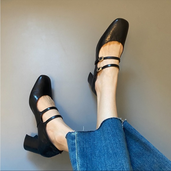 Dark brown / black Mary Jane heels - Picture 4 of 8